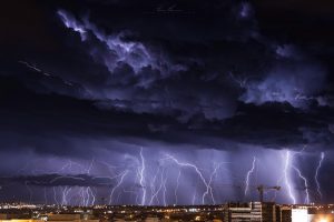 A barrage of lightning